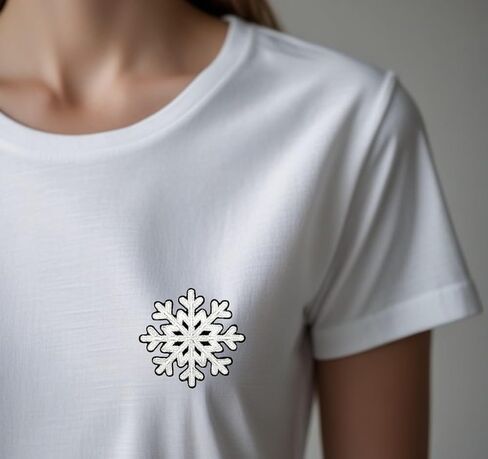 3.5" Embroidered Snowflake Iron On Patch | Decorative Winter Frozen Christmas Snowflakes Applique Iron On/Sew On Patches for Clothing, Hats, Backpacks, Clothes, Jacket in Saudi Arabia