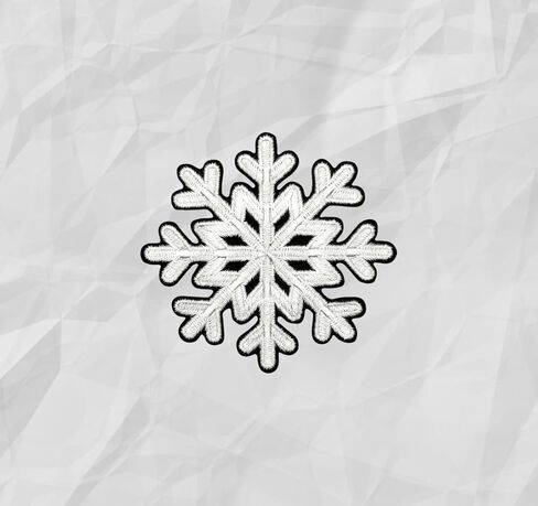 3.5" Embroidered Snowflake Iron On Patch | Decorative Winter Frozen Christmas Snowflakes Applique Iron On/Sew On Patches for Clothing, Hats, Backpacks, Clothes, Jacket in Saudi Arabia