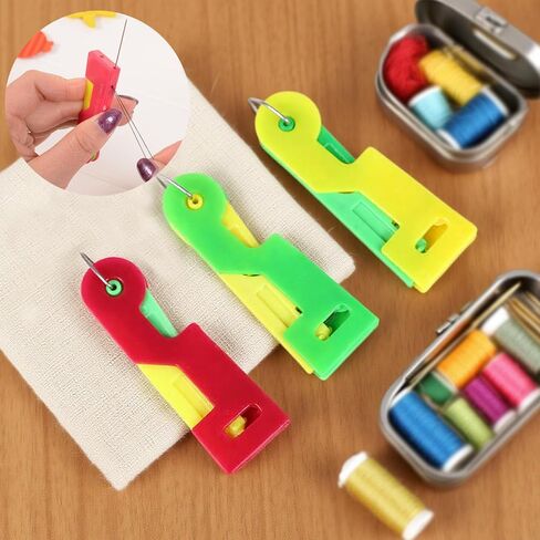 Needle Threader Tool Set 3 Pack Sewing Accessories Threading Device for Hand Sewing DIY Craft Supplies Household Tools in Saudi Arabia