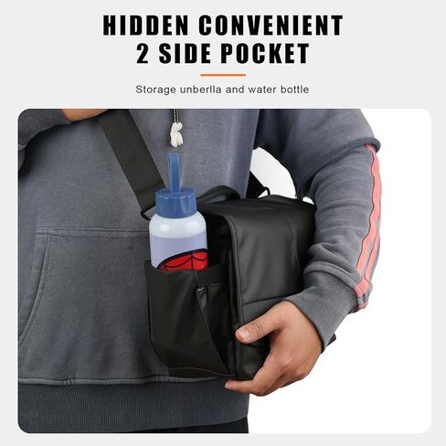 Besnfoto Camera Bag Purse Small Messenger Shoulder Bag for Mirrorless DSLR Camera Waterproof Canvas Compact Photography Case, Black Gray in Kuwait