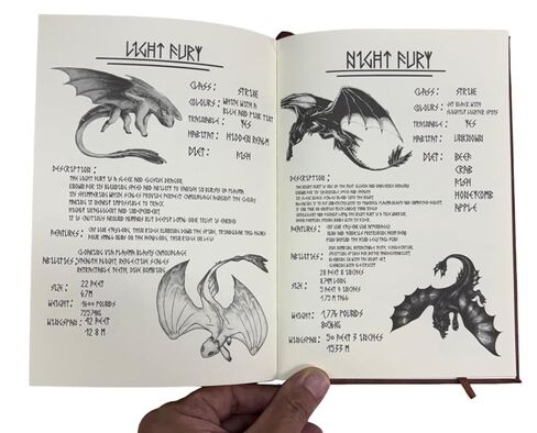 Costumeteers Bork the Bold Dragon Manual Replica Book Viking Fantasy Cosplay Berk Journal Prop HTTYD Faux Leather Cover Printed Pages Brown in Saudi Arabia