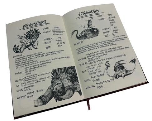Costumeteers Bork the Bold Dragon Manual Replica Book Viking Fantasy Cosplay Berk Journal Prop HTTYD Faux Leather Cover Printed Pages Brown in Saudi Arabia