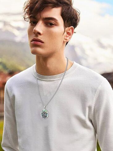 POTOPYY S925 Sterling Silver Saint Necklace St Michael/St Christopher/St Benedict/Virgin Mary/St Joseph/St Patrick/St Francis/St Jude Pendant Religious Protection Necklace for Men Women in Kuwait