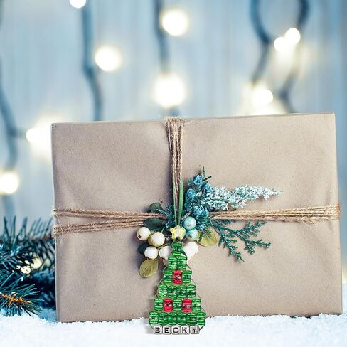 VioraWhite 12 مجموعة من أزرار شجرة عيد الميلاد DIY للحرف اليدوية مع الخرز والخماسي مجموعات زينة عيد الميلاد محلية الصنع لتزيين المنزل في حفلة عيد الميلاد in Saudi Arabia