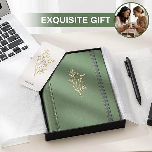 Lined Journal for Women 100 GSM 288 Pages Leather Journals for Writing A5 Hardcover Travel Journals Notebook Gift Set with Pen for Work Daily Writing in Saudi Arabia