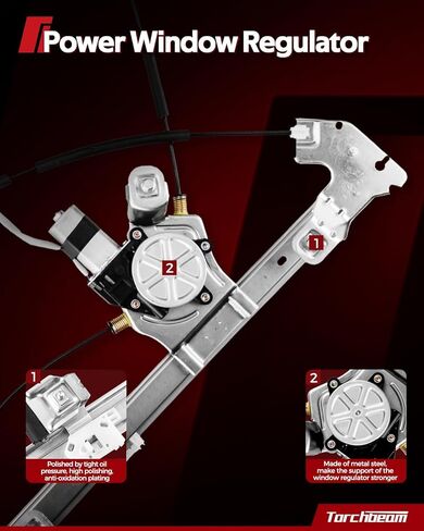 Torchbeam 752-483 Front Left Driver Side Power Window Regulator with Motor Assembly Compatible with Infiniti QX60 2014-2020, Infiniti JX35 2013 in Saudi Arabia