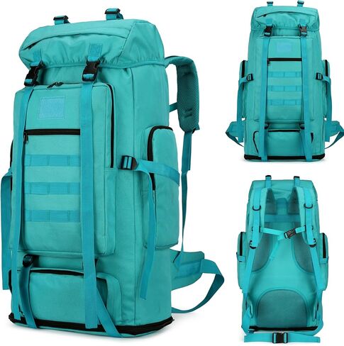 70L/100L Hiking Camping Backpack MOLLE Rucksack Waterproof Daypack for Traveling (Army Green) in Kuwait