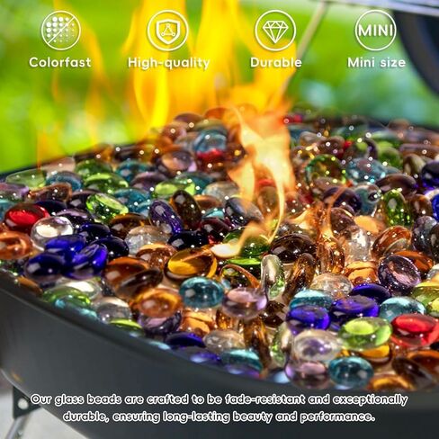 0.95 LB Purple Glass Marbles, Mini Flat Glass Beads~160 PCS for Vase Fillers, Floral Bottom Mancala Gems Pebbles Fish Tank Rocks for Table Aquarium,Home Decor Art Craft Supplies(Red 0.5"~0.7") in Saudi Arabia
