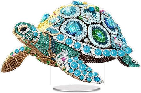 مجموعة لوحات فنية من ARPADAMO Diamond Art للكبار، مجموعة طلاء ألماس DIY، لوحة ألماس السلاحف البحرية للبالغين، مجموعة لوحة رسم ألماس أكريليك مقاس 7.8 × 4.7 بوصة، ألماس كريستالي خاص in Kuwait