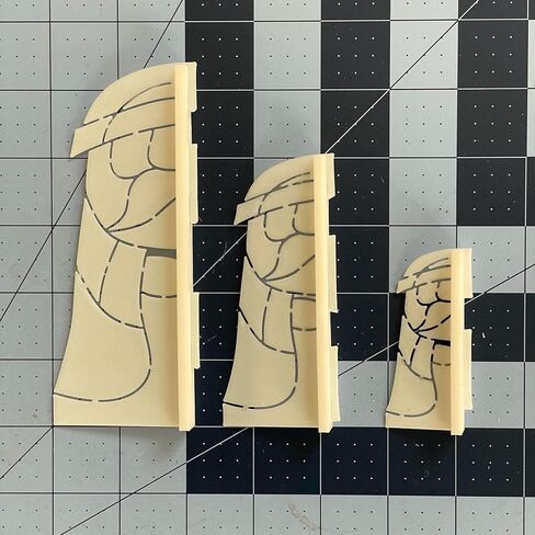 3D Printed Full Body Santa Wood Carving Stencil Template, PLA Material, Available in 1", 1.5", 2" Sizes, Corner Design with Tutorial in Saudi Arabia