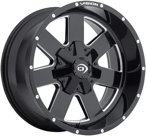 Vision 411 - Arc 18x9 6x139.7 12et Gloss Black Milled Spoke Wheels Rims in Saudi Arabia