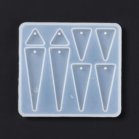 1 pc Rectangle Pattern Silicone Molds Pendant Charm Making Resin Casting Molds for Epoxy Resin Polymer Clay Crafting DIY Dangle Earring Necklace Jewelry Making Hanging Ornament in Saudi Arabia