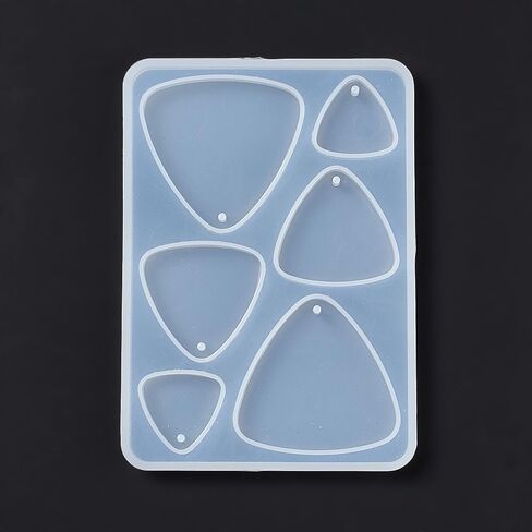 1 pc Rectangle Pattern Silicone Molds Pendant Charm Making Resin Casting Molds for Epoxy Resin Polymer Clay Crafting DIY Dangle Earring Necklace Jewelry Making Hanging Ornament in Saudi Arabia