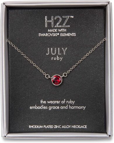 Pavilion Gift Company H2Z 16226 November Topaz Birthstone Necklace with 18" Chain, Teal, Small in Kuwait