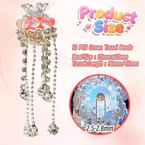 10pcs Rhinestone Focal Beads for Pens, Sparkling 3D Rose Flower Designs, Fancy Beads for DIY Jewelry Making Keychains Crafts Holiday Decorations in Saudi Arabia