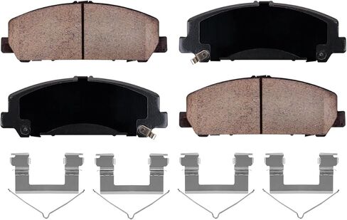 Detroit Axle - Brake Kit for 2017-2023 Nissan TITAN, Drilled and Slotted Disc Brake Rotors Ceramic Brakes Pads with Hardware Replacement : 13.78" inch Front and 13.58" inch Rear Rotor in Saudi Arabia