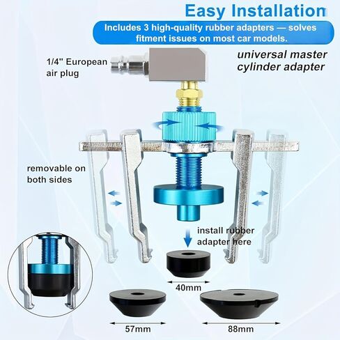 altivox 1PCS Master Cylinder Bleeder Adapter, 35mm,45mm, and 55mm Diameters (Measured Including The Seal) in an Integrated Design Brake Bleeder Adapter Compatible with Most Vehicle Brands Cars in Saudi Arabia