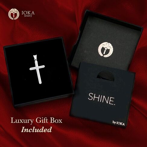 Ioka 14K REAL Gold Classic Cross Pendant Religious Charm For Necklace or Chain in Saudi Arabia