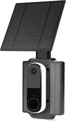 Wasserstein Universal Solar Charger with Built-in Battery Compatible with Arlo Video Battery Doorbell 2K (2nd Gen), WYZE Wireless Duo Cam & eufy E340/C30/C31 Doorbell (2.5W) in Saudi Arabia