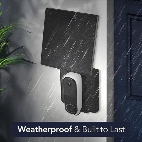 Wasserstein Universal Solar Charger with Built-in Battery Compatible with Arlo Video Battery Doorbell 2K (2nd Gen), WYZE Wireless Duo Cam & eufy E340/C30/C31 Doorbell (2.5W) in Saudi Arabia