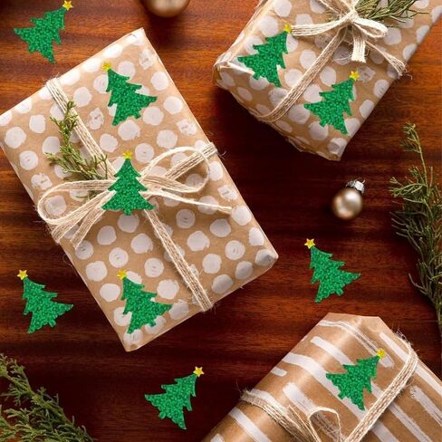 500Sheets/Roll Glittering Christmas Tree Sticker Christmas Gift Wrapping Label Children Reward Stickers Scrapbook Sticker in Saudi Arabia