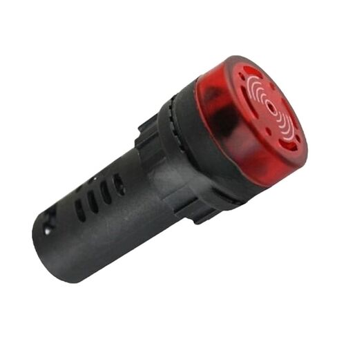 صفارة فلاش AD16-22SM AC/DC 220V24V12V إنذار صوت وضوء LED متقطع (DC24V أحمر) in Saudi Arabia
