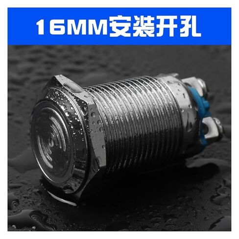 16/19/22mm Metal Buzzer red Sound and Light Alarm Waterproof IP66 Intermittent Flashing 6V12V24V(22mmwaterproofbuzzer12V) in Saudi Arabia