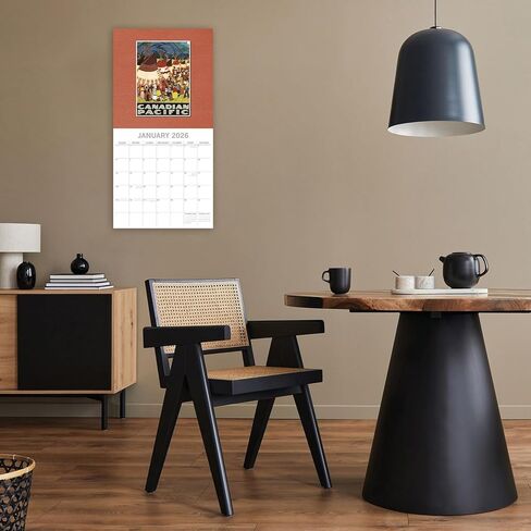 The Gifted Stationery 2026 16-Month Square Wall Calendar - Hanging Display & Vintage Art - 2026 Wall Planner - 180 Reminder Stickers - Sep 2025-Dec 2026 Calendar Layout, 12×12 in in Saudi Arabia