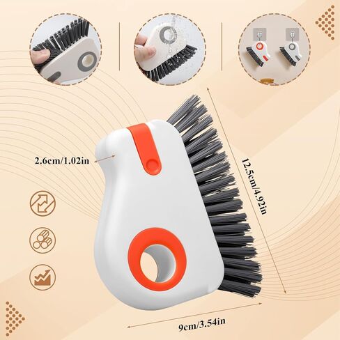 2-in-1 Multifunctional Groove Cleaning Brush for Windows, Doors, Tracks, and Cars – Handheld Gap Cleaner Tool for Window Sills, Sliding Door Grooves, Corners, and Household Dust Removal in Saudi Arabia