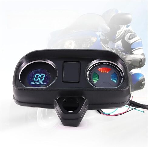 motorcycle mileometer 12V Motorcycle Universal Tachometer Digital Led 7 Colors Backlight Fuel Gauge For Brazil For Titan For Fan 150 in Saudi Arabia