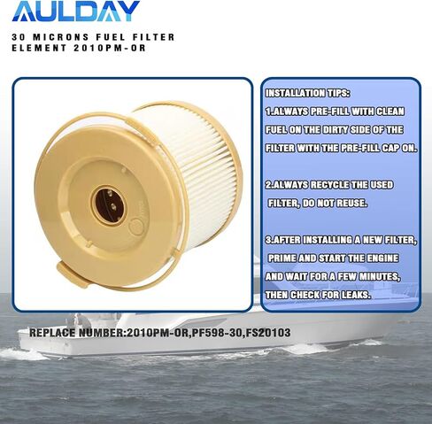 2010PM-OR 8PCS AULDAY 30 Microns Fuel Filter Element Replacement for 500FH 500FG Marine 500 Series Turbine 500FG30 500FG1230 500FG2430 and 75500FGX30 in Saudi Arabia
