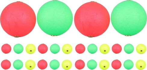 Milisten 30pcs Fishing Float Fishing Strike Indicator Drift Ball Strike Indicator Catfish Slip Floats Bobbers Fishing Gear Equipment Catfish Rig Fishing Tackles Accessories Foam Round in Saudi Arabia