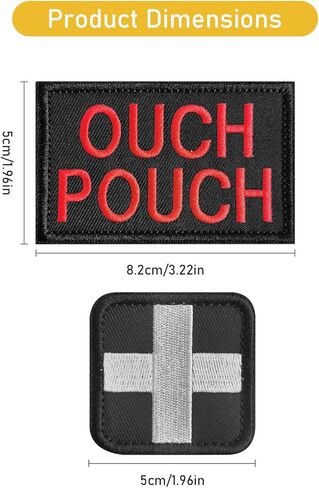 4 Pcs Medic First Aid Patches with Red Cross | Hook & Loop Emergency Tactical Patches for Military Uniforms, Caps, Bags & Tactical Vests. in Saudi Arabia
