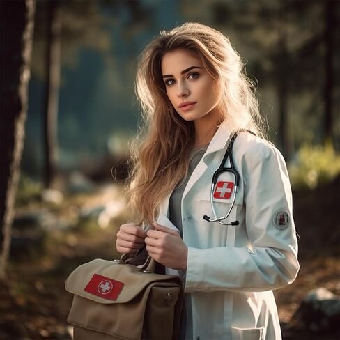 4 Pcs Medic First Aid Patches with Red Cross | Hook & Loop Emergency Tactical Patches for Military Uniforms, Caps, Bags & Tactical Vests. in Saudi Arabia