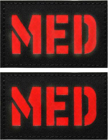 4 Pcs Medic First Aid Patches with Red Cross | Hook & Loop Emergency Tactical Patches for Military Uniforms, Caps, Bags & Tactical Vests. in Saudi Arabia