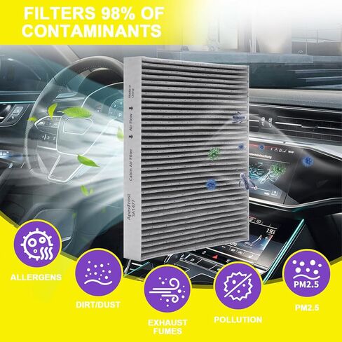 Premium Cabin Air Filter, Compatible with Cadillac XT4, XT5, XT6, Buick Encore GX, Enclave, Envision, Encore, Chevrolet Silverado, Blazer, Camaro, Cruze, Impala, GMC Sierra, Terrain, Acadia in Saudi Arabia