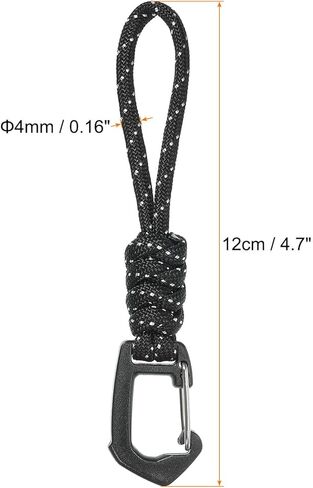 Badge Lanyard 4.7 Inch, Necklace Keychain Cord Metal Clasp Hook Ring Strap for Keys Whistle ID Card Badge Holder, Black White in Saudi Arabia