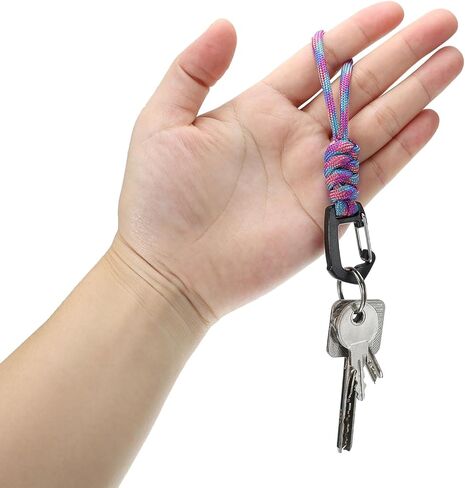 Badge Lanyard 4.7 Inch, Necklace Keychain Cord Metal Clasp Hook Ring Strap for Keys Whistle ID Card Badge Holder, Black White in Saudi Arabia