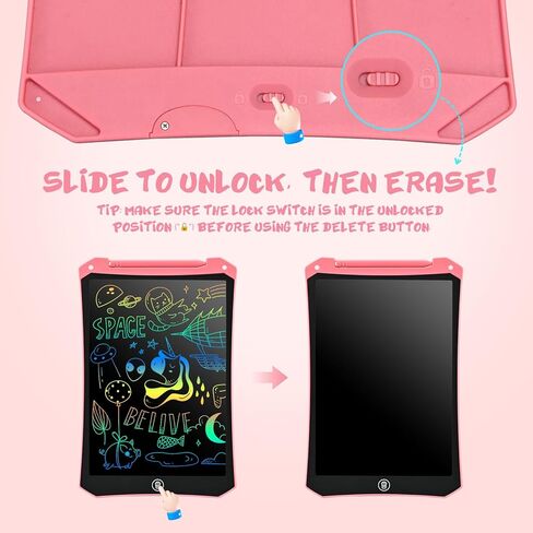 EooCoo 15 بوصة LCD تابلت للكتابة للأطفال، لوحة رسم إلكترونية ملونة للشاشة، ألعاب تعليمية مغناطيسية للوحة الرسم للأطفال من عمر 3 4 5-7 سنوات، هدايا عيد الفصح للأولاد والبنات، أزرق in Kuwait