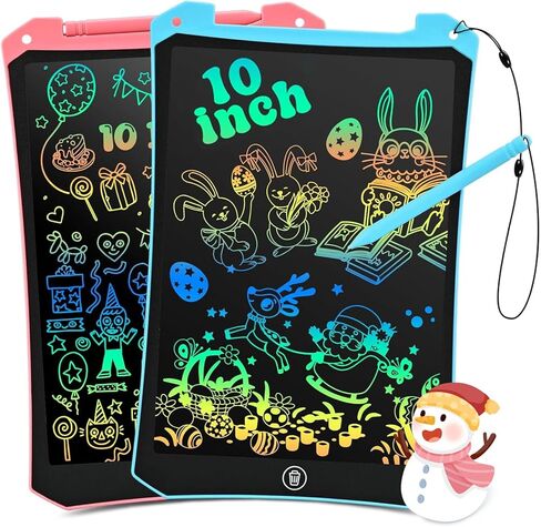 EooCoo 15 بوصة LCD تابلت للكتابة للأطفال، لوحة رسم إلكترونية ملونة للشاشة، ألعاب تعليمية مغناطيسية للوحة الرسم للأطفال من عمر 3 4 5-7 سنوات، هدايا عيد الفصح للأولاد والبنات، أزرق in Kuwait