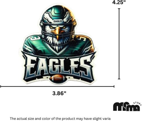 MamaStory Rugby Fans Philadelphia Team Mascot Player Sublimation Heat Transfer Patch American Football Iron On Sew On for Clothing Backpacks Jeans Motorcycle Sew On Custom Jackets Hats Tactical Bags in Saudi Arabia