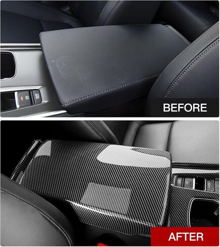 YINGTUU for Honda Accord 10th Gen 2018 2019 2020 2021 2022 ملحقات ملصقات داخلية مركز مسند الذراع غطاء صندوق السيارة الشارات نمط ألياف الكربون in Kuwait