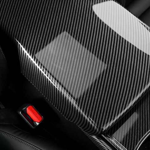 YINGTUU for Honda Accord 10th Gen 2018 2019 2020 2021 2022 ملحقات ملصقات داخلية مركز مسند الذراع غطاء صندوق السيارة الشارات نمط ألياف الكربون in Kuwait
