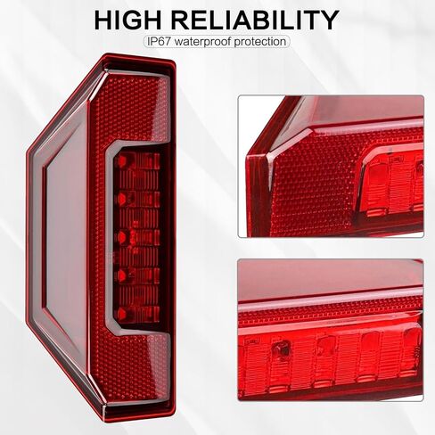 مصابيح خلفية LED UTV متوافقة مع Polaris Ranger 570 900 1000 2014-2024، General XP 1000 EPS/XP 1000/ XP 4 1000 2016-2024، تحل محل #2412774، ضوء إيقاف فرامل المصابيح الخلفية الحمراء (عبوتان) in Saudi Arabia