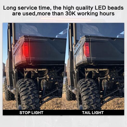 مصابيح خلفية LED UTV متوافقة مع Polaris Ranger 570 900 1000 2014-2024، General XP 1000 EPS/XP 1000/ XP 4 1000 2016-2024، تحل محل #2412774، ضوء إيقاف فرامل المصابيح الخلفية الحمراء (عبوتان) in Saudi Arabia