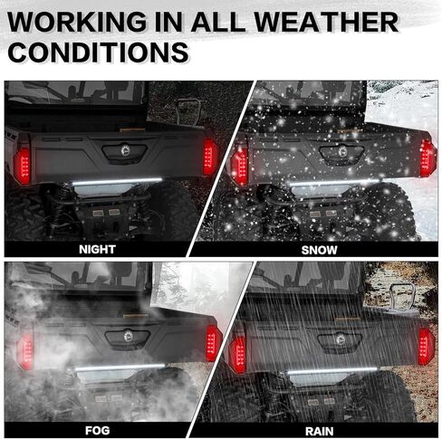 مصابيح خلفية LED UTV متوافقة مع Polaris Ranger 570 900 1000 2014-2024، General XP 1000 EPS/XP 1000/ XP 4 1000 2016-2024، تحل محل #2412774، ضوء إيقاف فرامل المصابيح الخلفية الحمراء (عبوتان) in Saudi Arabia