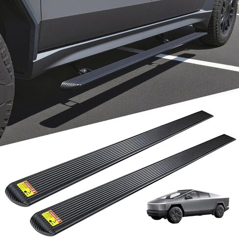 Electric Running Boards Compatible with Tesla Cybertruck – Weight Capacity Over 800Lbs Heavy-Duty Aluminum Alloy Side Steps Automatic Power Steps with All-Weather Anti-Slip in Saudi Arabia