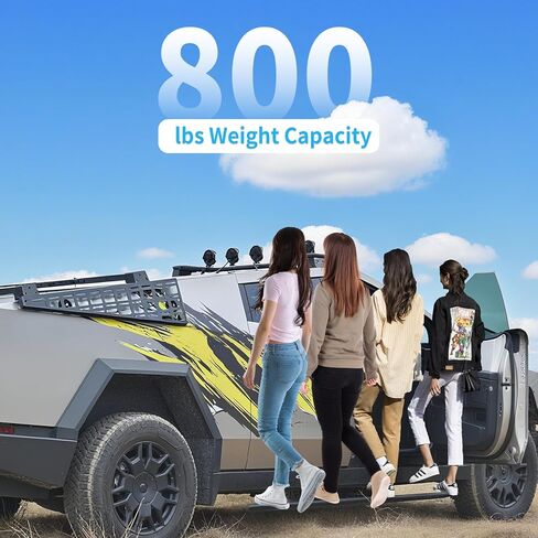 Electric Running Boards Compatible with Tesla Cybertruck – Weight Capacity Over 800Lbs Heavy-Duty Aluminum Alloy Side Steps Automatic Power Steps with All-Weather Anti-Slip in Saudi Arabia