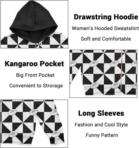 ADDARTS Womens Zip Front Plaid Sweatshirts Print Hoodie Fall Jackets Long Sleeve Casual Drawstring Clothes in Saudi Arabia