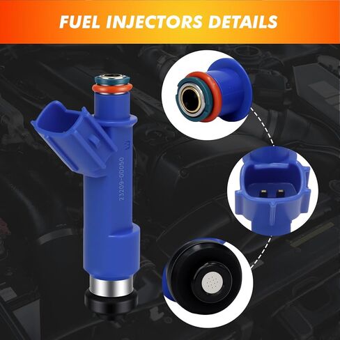 2004-2008 4Pcs Fuel Injectors Compatible for Toyota Corolla 2004-2008 Matrix 2007-2008 1.8L L4, for Pontiac Vibe 2005-2008 1.8L L4 Replace 23209-0D050 FJ847 in Saudi Arabia
